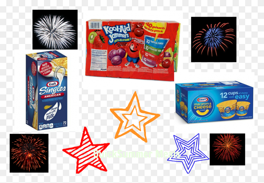 1567x1049 Summer Meals Con Kool Aid Y Kraft At Samsclub Fireworks, Symbol, Star Symbol, Night HD PNG Download
