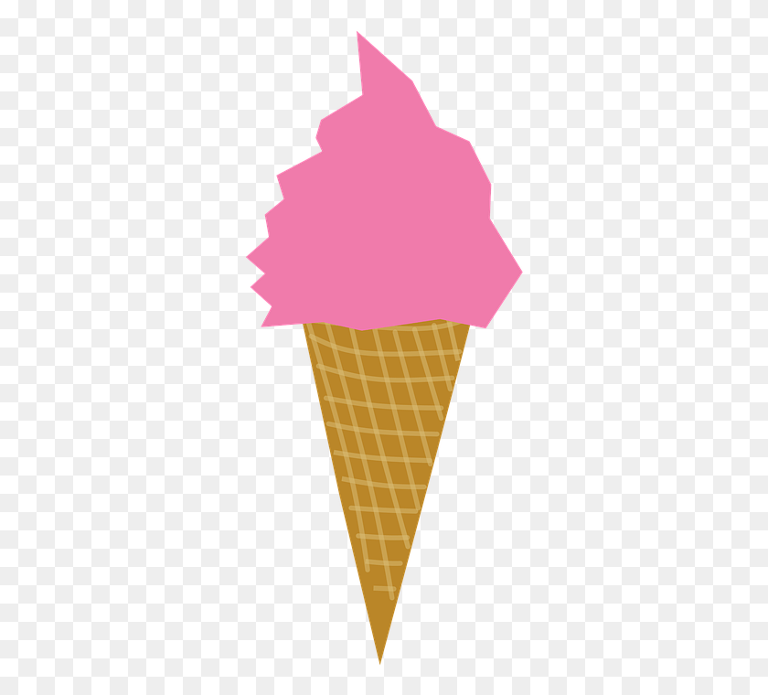 309x700 Summer Pink Object Food Cream Sweet Sugar Cold Pink Object, Dessert, Creme, Ice Cream HD PNG Download