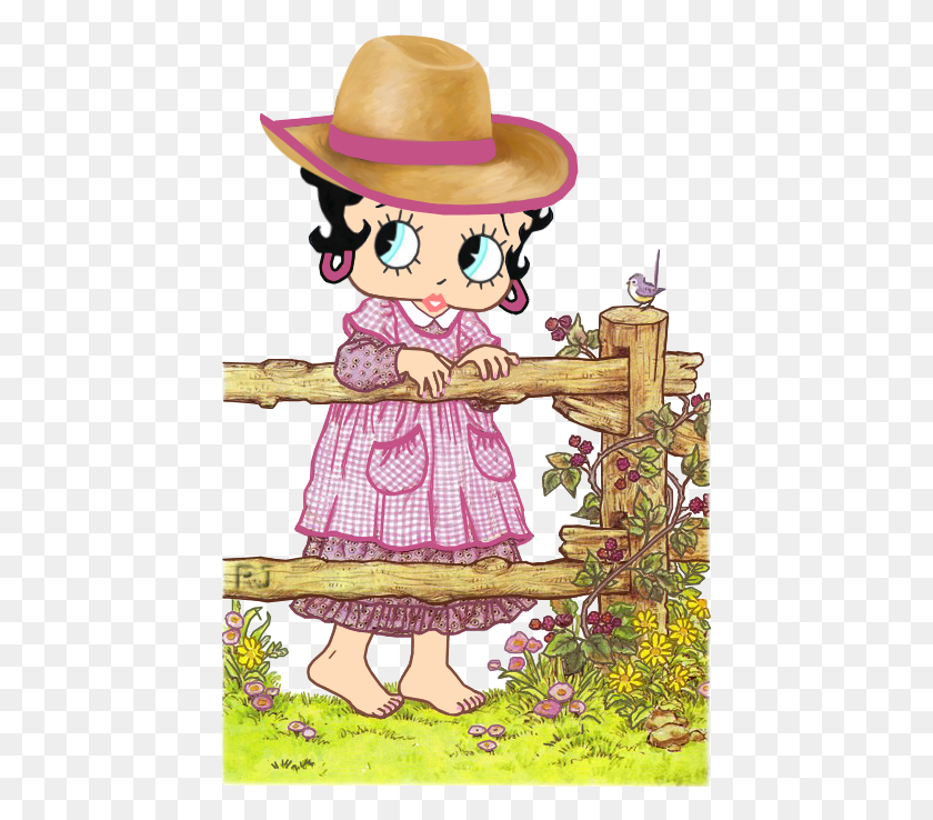 443x678 Summertime Pink Outfits Betty Boop Country Girls Sarah Kay, Hat, Clothing, Apparel HD PNG Download