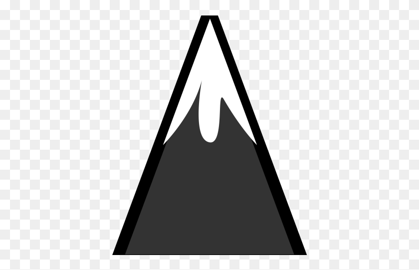 392x481 Summit Clipart Snowy Mountains Sign, Triangle, Symbol, Stencil HD PNG Download