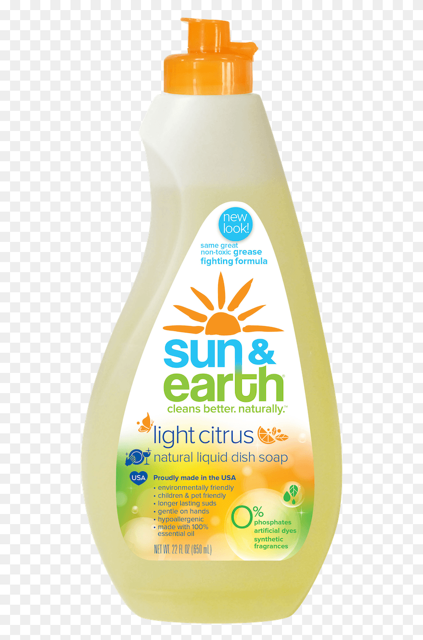 526x1210 Sun Amp Earth Natural Dish Soap Offer Cosmetics, Bottle, Label, Text HD PNG Download