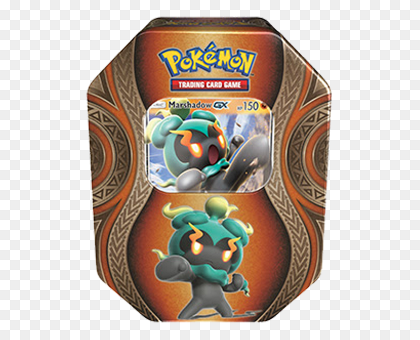 499x620 Descargar Png Sun Amp Moon Poderes Misteriosos Tin Pokemon Tcg Marshadow Tin, Super Mario Hd Png
