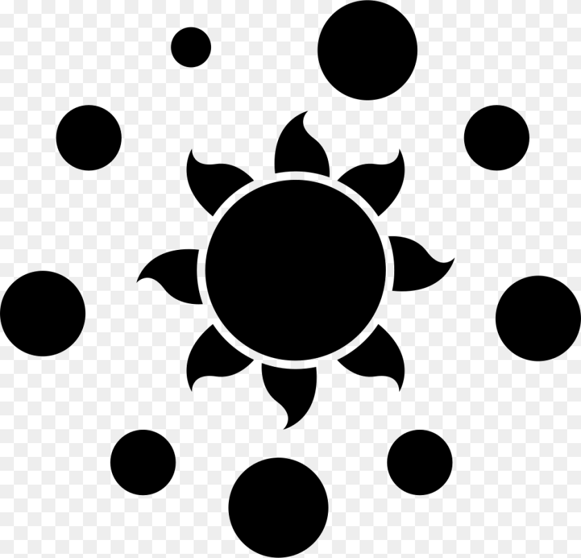 980x940 Sun And Planet Orbit Sun And Moon Silhouette, Stencil, Pattern, Hockey, Ice Hockey Transparent PNG