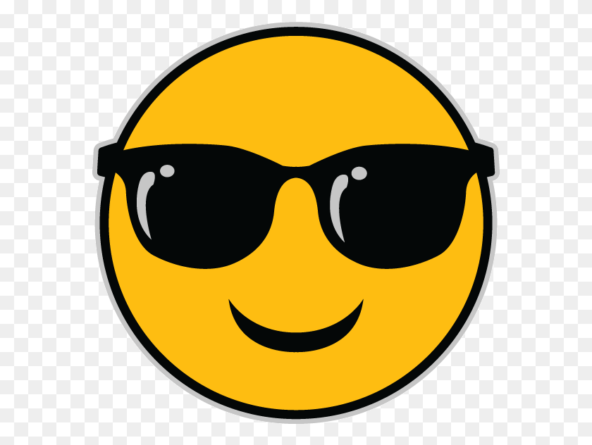 579x572 Sun And Sunglasses Emoji Emoji Glasses Gif, Sunglasses, Accessories, Accessory HD PNG Download
