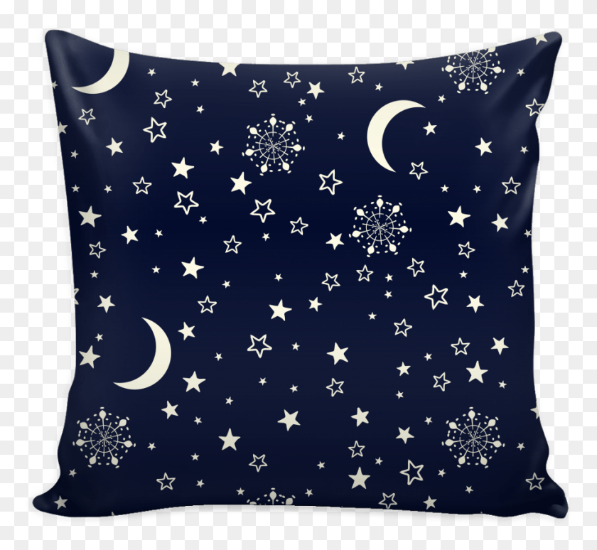 902x826 Sun Moon Stars Blue Galaxy Throw Pillow Case Pillow, Cushion, Rug, Clothing HD PNG Download