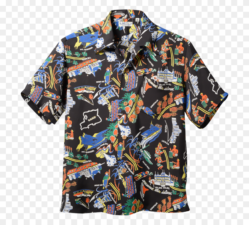 700x700 Sun Surf Vintage Style Hawaiian Shirt Plantation Paradise Blouse, Clothing, Apparel, Robe HD PNG Download