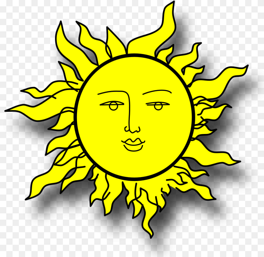 Sun With A Face, Head, Person, Logo, Symbol Transparent PNG