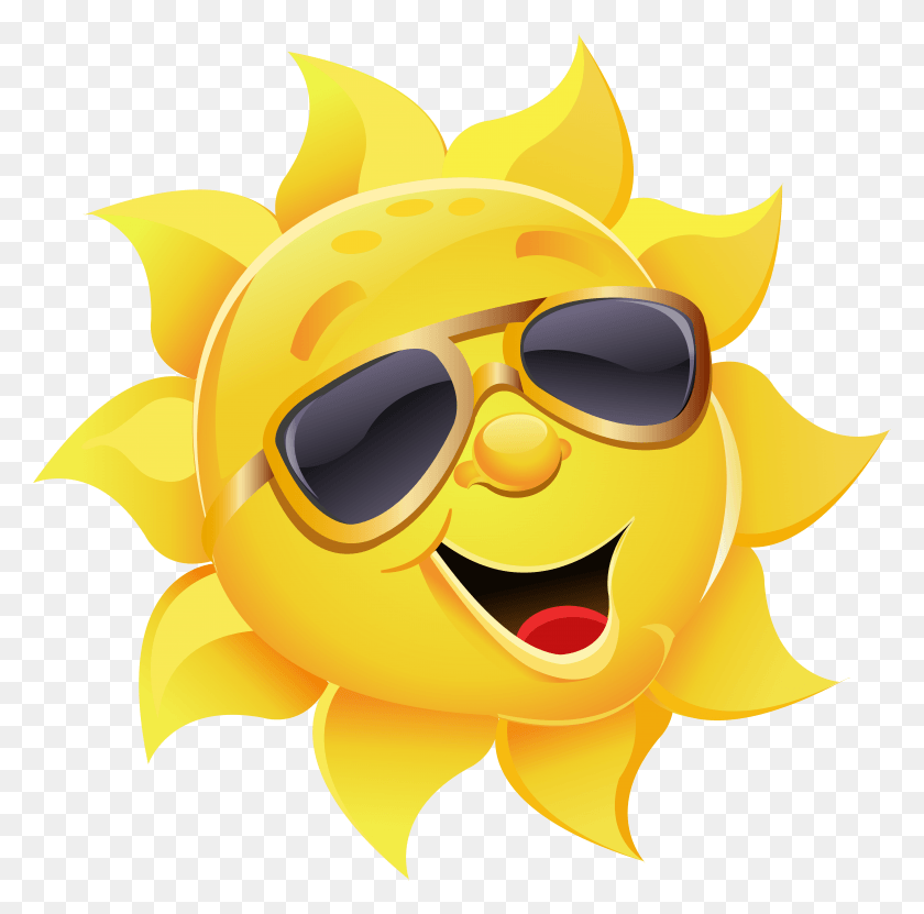 5997x5929 Sun With Sunglasses Clipart Image Sun With Sunglasses, Outdoors, Nature, Sky HD PNG Download