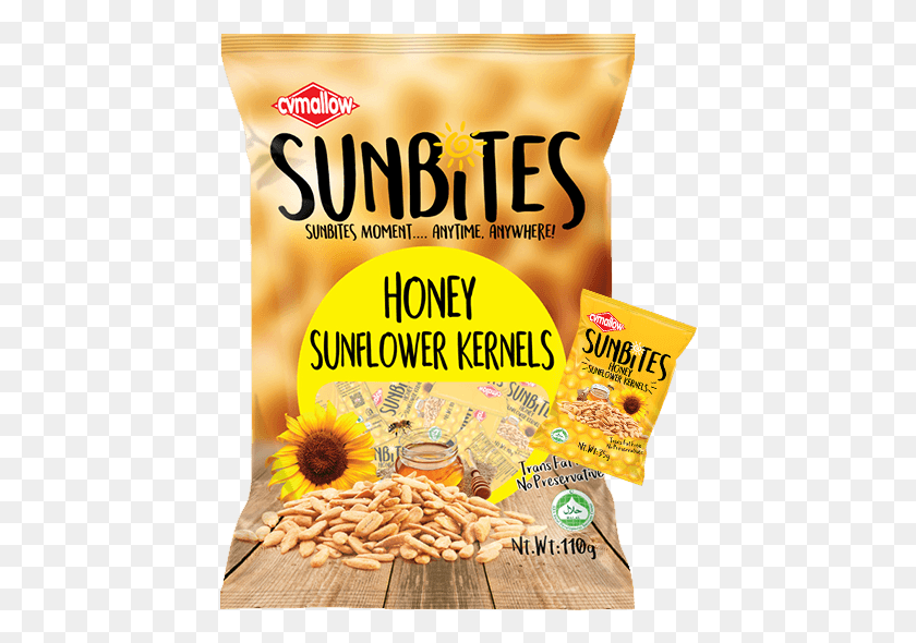 438x530 Sunbites Honey Sunflower Kernels Whole Grain, Plant, Food, Flyer Descargar Hd Png