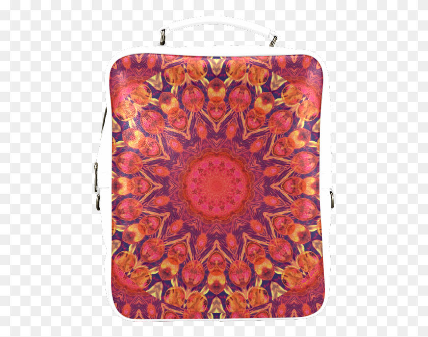 473x601 Sunburst Abstract Peach Cream Orange Star Quilt Square Popsockets Sunburst Mandala, Rug, Tapestry HD PNG Download