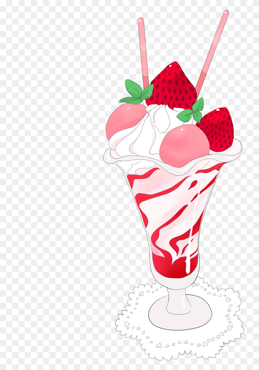 746x1138 Sundae Parfait Ice Cream Milkshake Drawing Parfait, Cream, Dessert, Food HD PNG Download