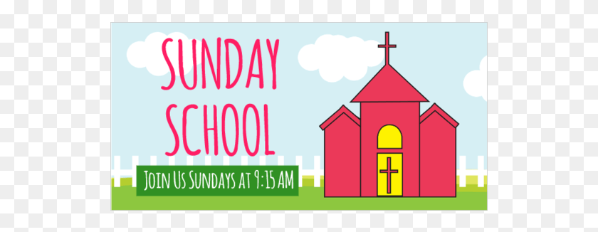 531x266 Sunday School Vinyl Banner With Time Sunday School Banner Clipart, Building, Church, Architecture HD PNG Download