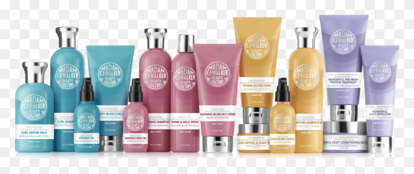 1024x387 Sundial Brands Enters Prestige Hair Category With Historic Madam Cj Walker Beauty Products, Bottle, Cosmetics, Beer HD PNG Download