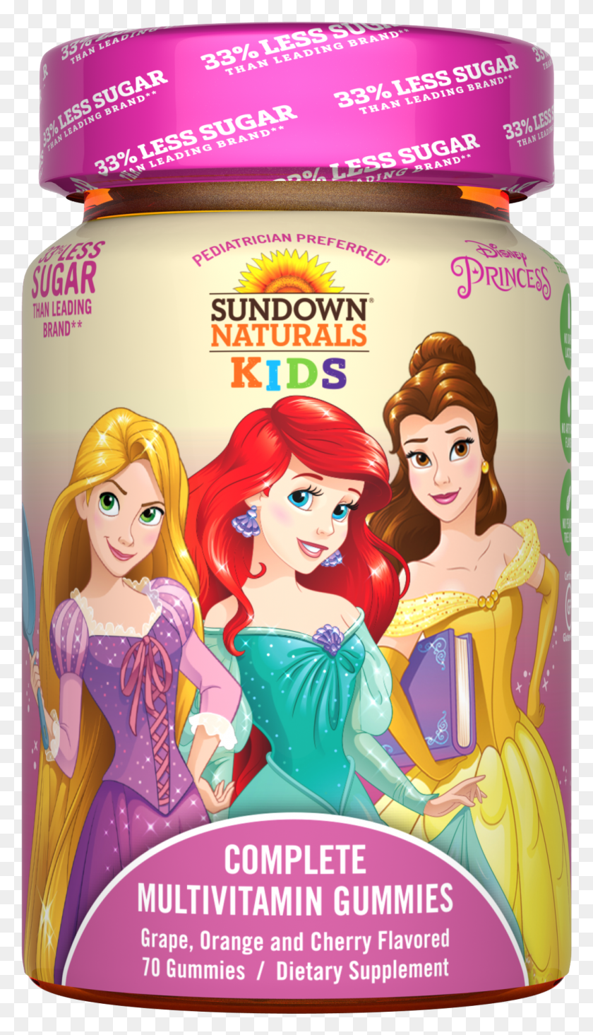 1049x1890 Sundown Naturals Kids Disney Princess Complete Multivitamin Sundown Naturals Kids, Barbie, Figurine, Doll HD PNG Download