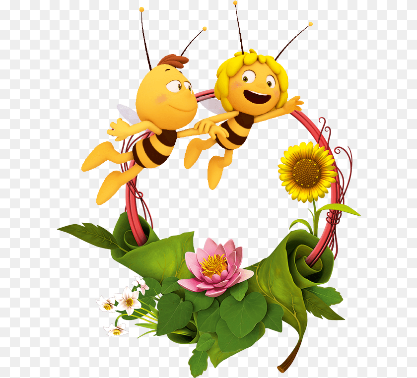 614x762 Sunflower Clipart Download Maya The Bee, Plant, Flower, Animal, Invertebrate PNG