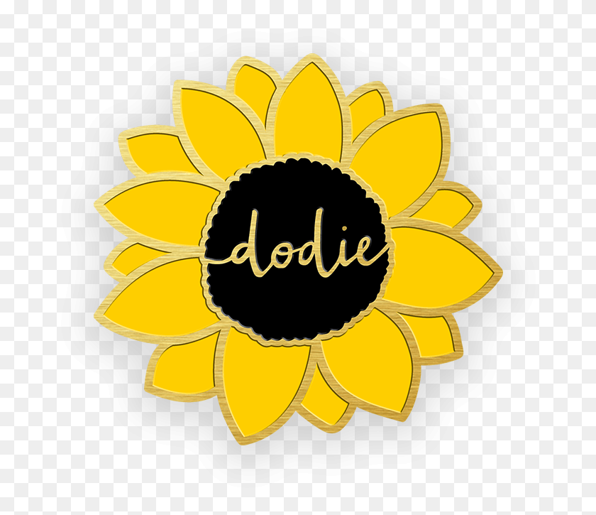 688x665 Sunflower Enamel Pin Badge Dodie Clark Modern Jewelry Enamel Pin Badges, Flower, Plant, Blossom HD PNG Download