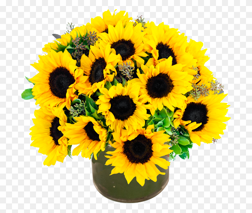 700x652 Sunflower Image Bouquet, Plant, Flower, Blossom HD PNG Download