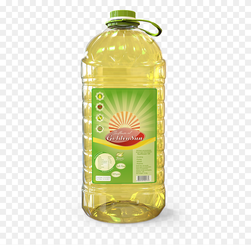 569x761 Sunflower Oil Golden Sun Sunflower Oil, Liquor, Alcohol, Beverage HD PNG Download