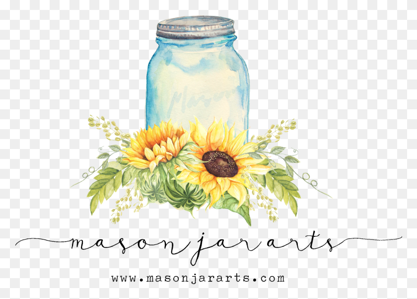 1601x1113 Sunflowers Clipart Mason Jar, Jar, Honey Bee, Bee HD PNG Download