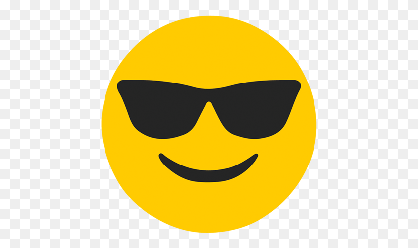 435x439 Sunglasses Emoji, Label, Text, Logo HD PNG Download