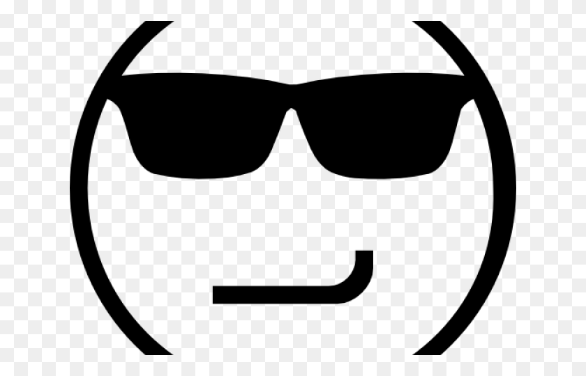 640x480 Sunglasses Emoji Clipart Pmg Emoji Outline Smile, Gray, World Of Warcraft HD PNG Download