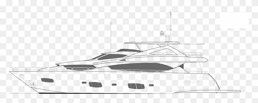 2699x955 Sunseeker Metre A Spectacle In Any Waters Luxury Yacht, Vehicle, Transportation, Boat HD PNG Download