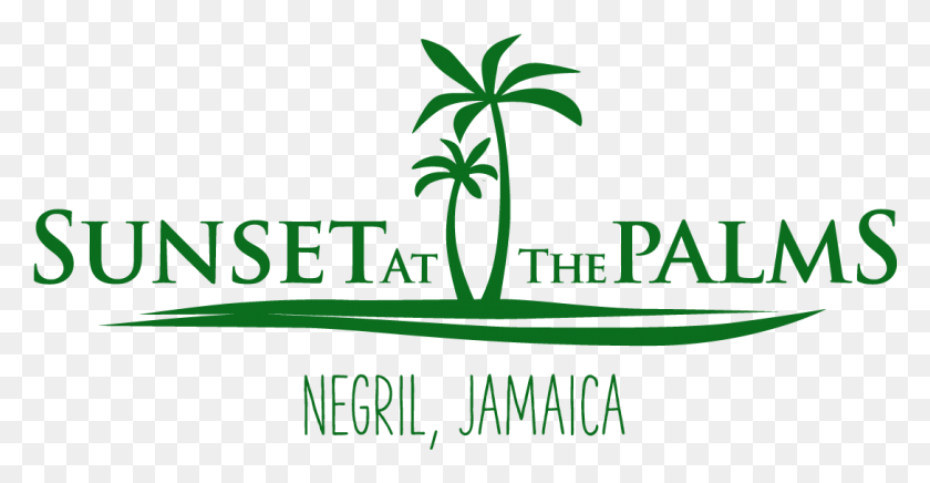 1087x524 Sunset At The Palms Logo W Negril Jamaica Diseño Gráfico, Texto, Alfabeto, Gráficos Hd Png