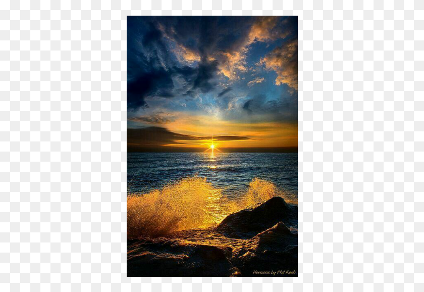 340x518 Sunset Beach Nature Clouds Sky Sun Yellow Blue Blue Sunset, Outdoors, Sunlight, Flare HD PNG Download