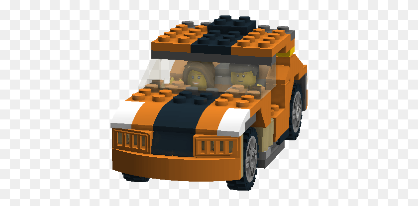 398x354 Descargar Png Sunset Minifig Car W Roof Front Lego, Toy, Vehículo, Transporte Hd Png