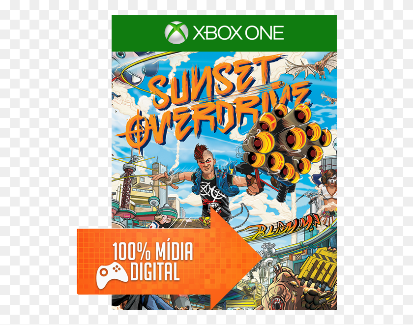 530x601 Descargar Png Sunset Overdrive Sunset Overdrive Thq Nordic, Persona, Humano, Publicidad Hd Png