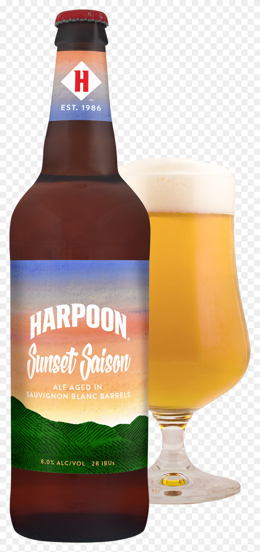 1191x2633 Sunset Saison 22 Oz Bottle And Glass Pdf Wheat Beer, Alcohol, Beverage, Drink HD PNG Download