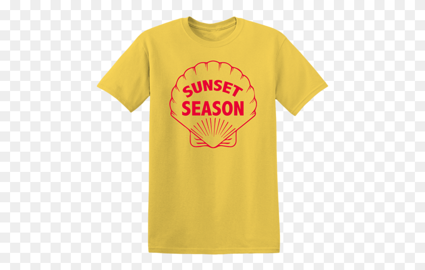 461x474 Sunset Shell Yellow Tee Tshirt Designs For Women, Clothing, Apparel, T-shirt HD PNG Download