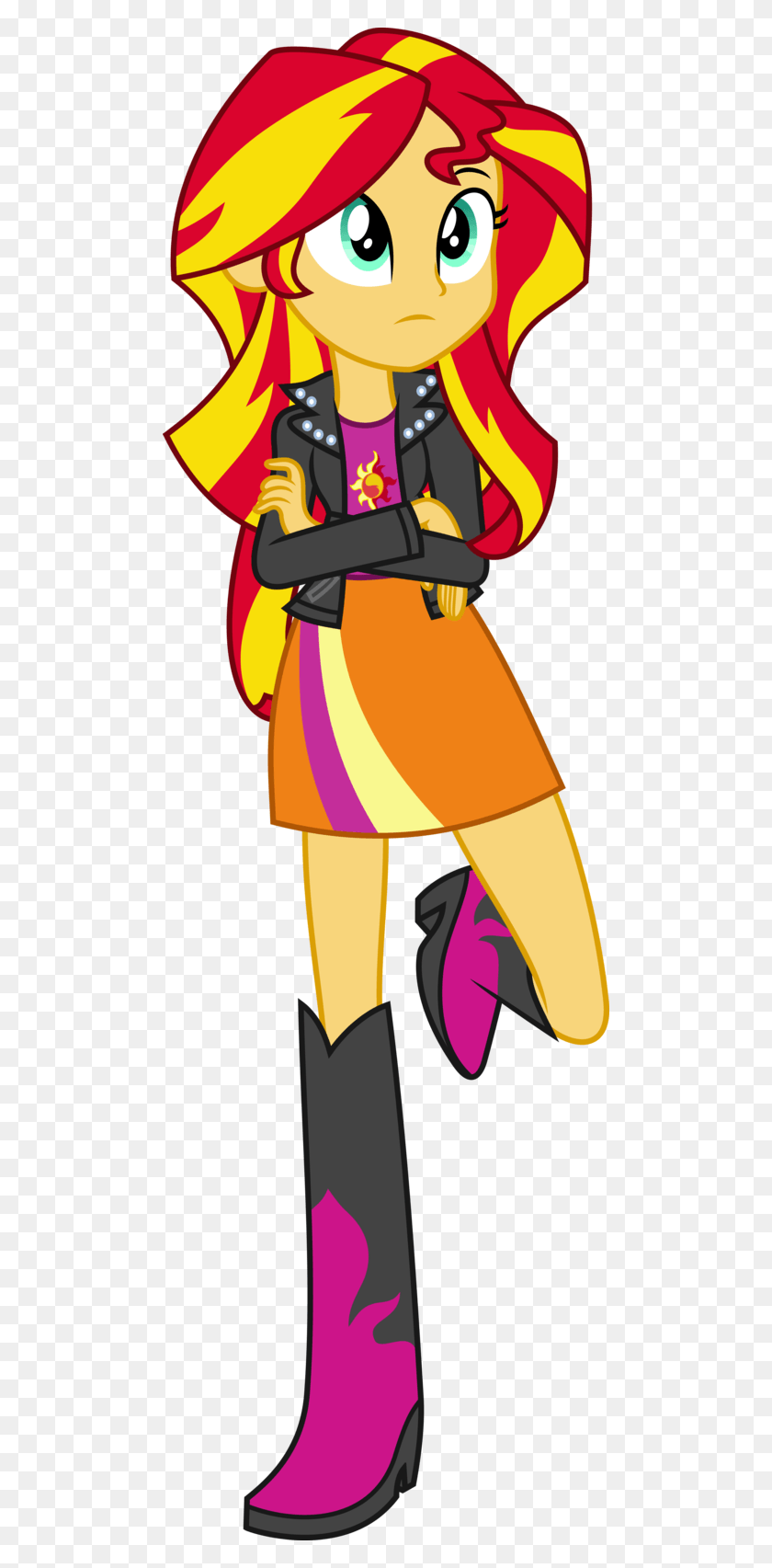 486x1645 Descargar Png Sunset Shimmer 2 By Givralix Sunset Shimmer Equestria Girl Rainbow Rocks, Ropa, Persona Hd Png