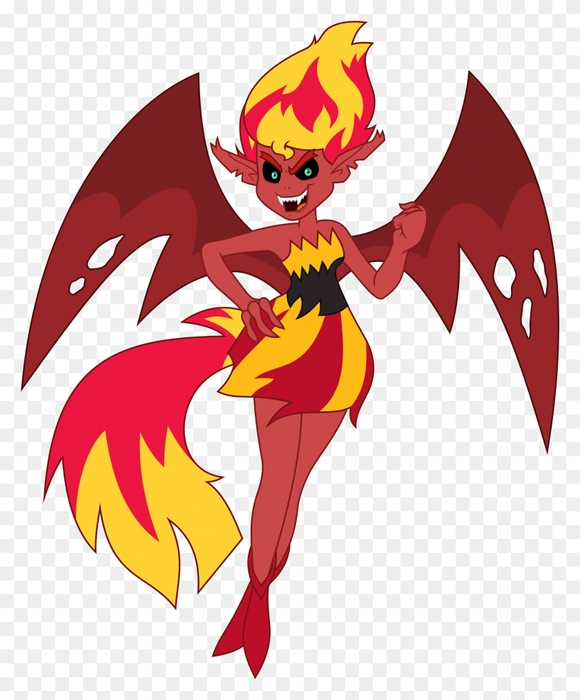 3968x4850 Sunset Vector My My Little Pony Equestria Girls Sunset Shimmer Demon, Dragon, Statue, Sculpture HD PNG Download