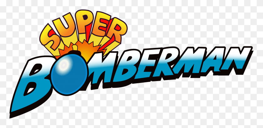 3686x1650 Descargar Png / Super Bomberman Logo Super Bomberman Logo, Texto, Aire Libre, Alfabeto Hd Png