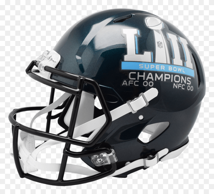 788x707 Super Bowl 52 Champions Eagles Speed Authentic Helmet, Clothing, Apparel, Football HD PNG Download