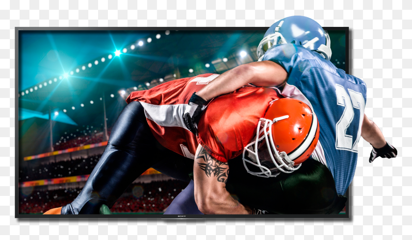 3249x1793 Super Bowl Smaller Football Player Tackling HD PNG Download