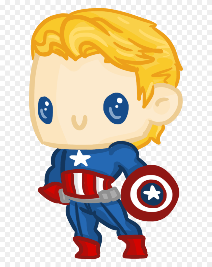 614x1000 Super Chibis Captain Steve Rogers By Ijen Cute Cartoon Captain America, Food, Sweets, Confectionery HD PNG Download