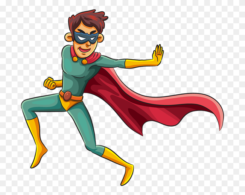 700x610 Super Hero Cartoon Images Superhero With A Mask, Leisure Activities, Dance Pose, Performer HD PNG Download