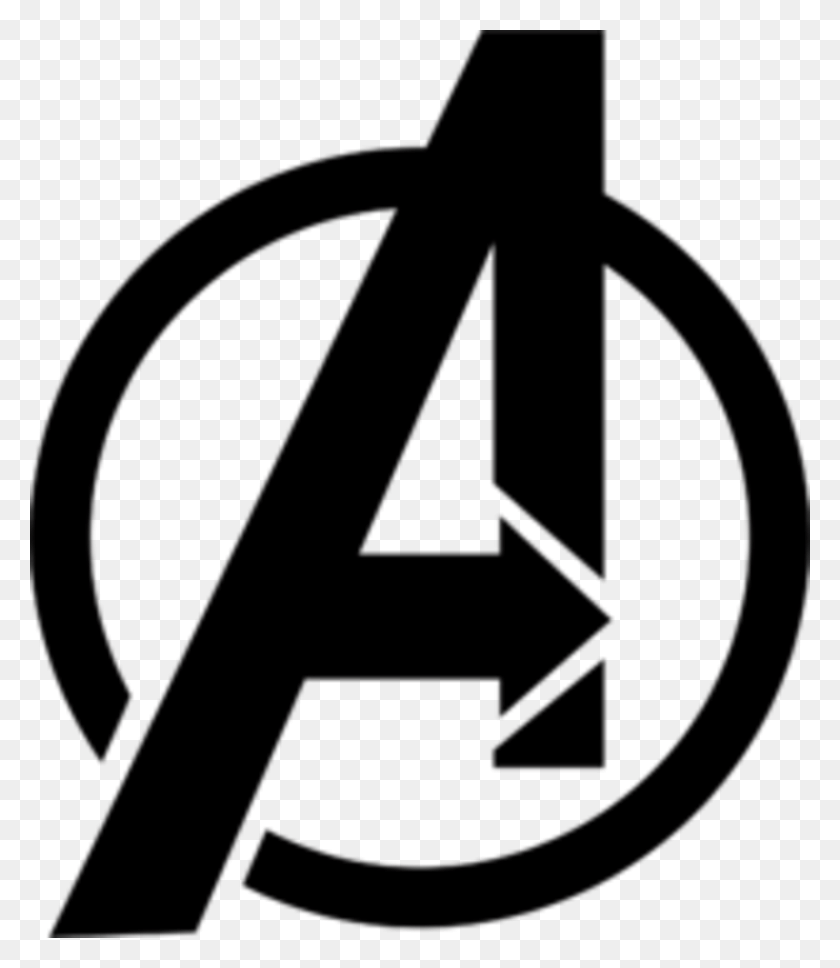1600x1864 Super Hero Logos Black And White Logo Avengers, Symbol, Triangle, Trademark HD PNG Download