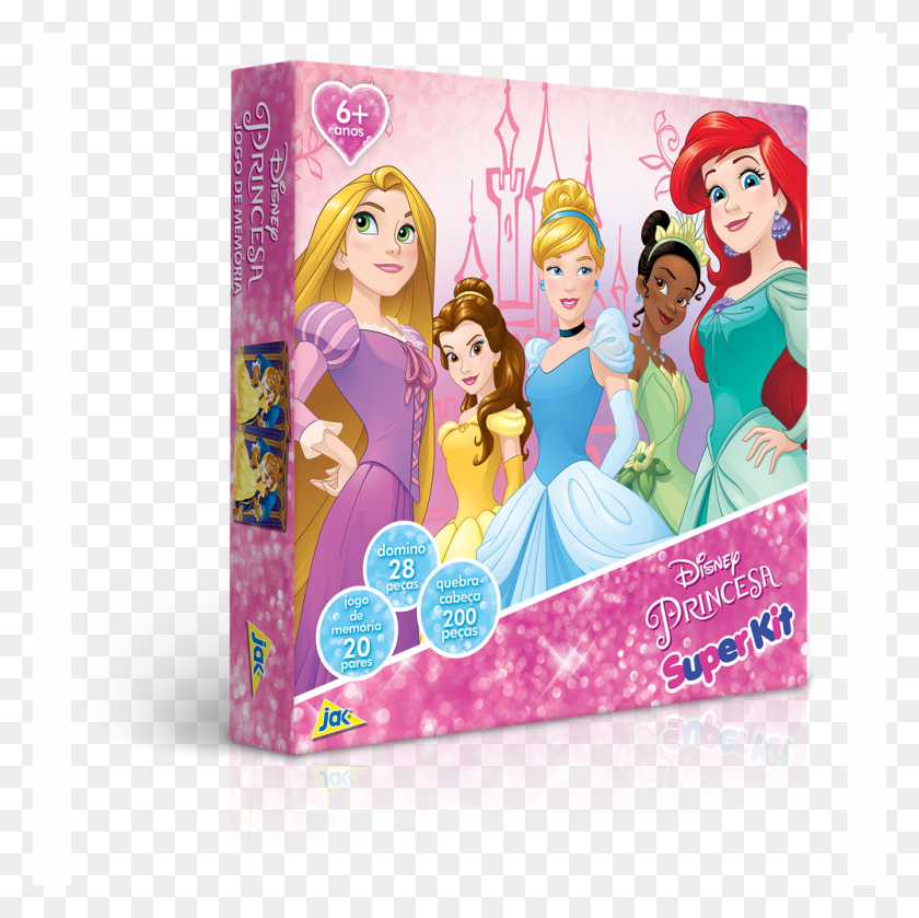 1000x1000 Descargar Png Super Kit Princesas Embalagem De Dibujos Animados, Figurilla, Persona, Humano Hd Png