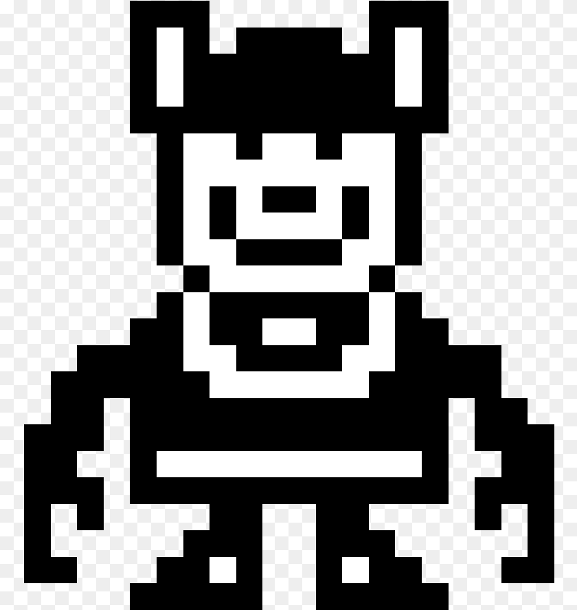 Super Mario 8 Bit, Stencil Sticker PNG