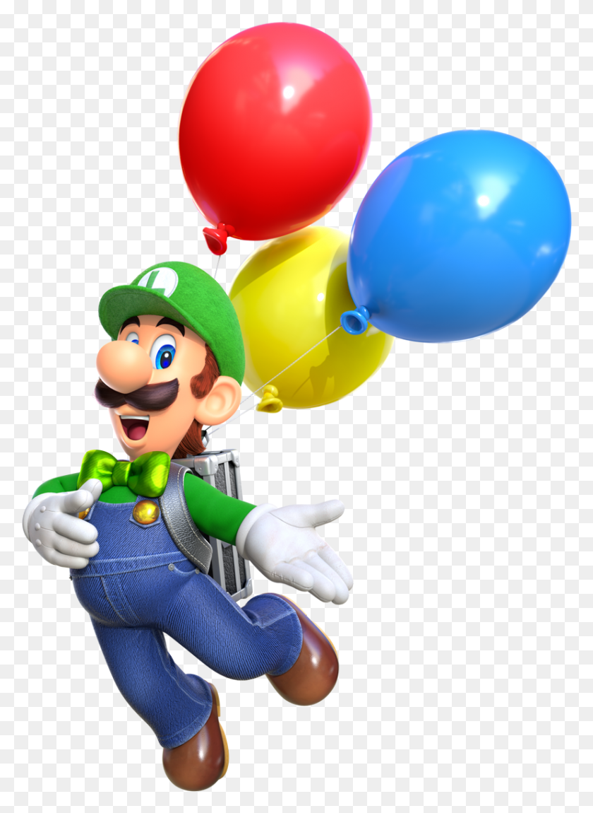 828x1158 Super Mario Bros Super Mario Odyssey Луиджи, Мяч, Воздушный Шар, Человек Hd Png Скачать