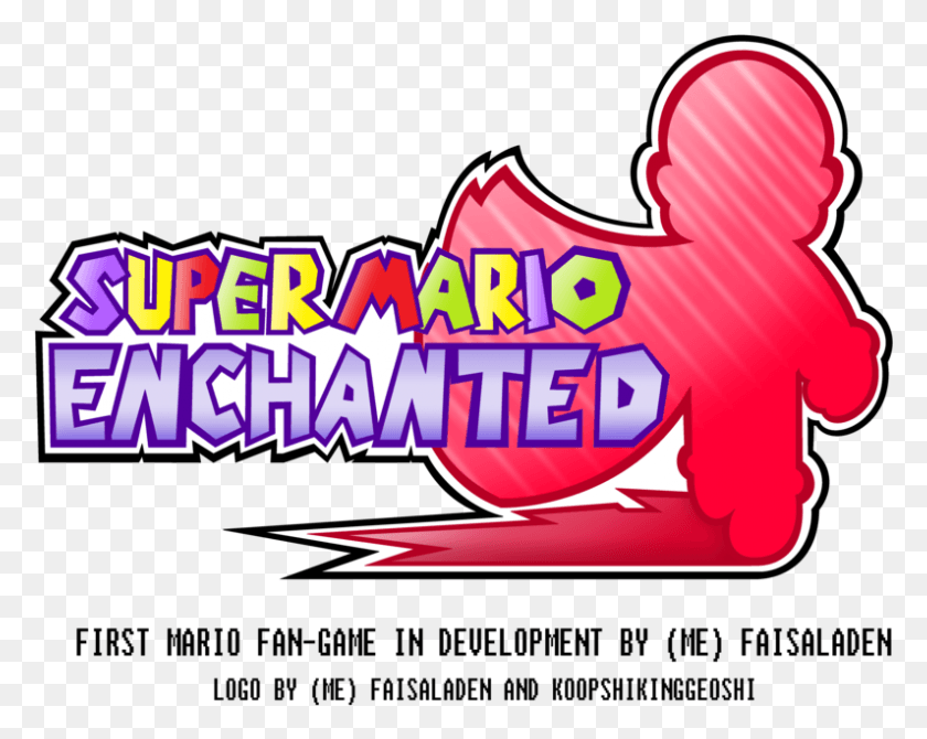 795x622 Descargar Png Super Mario Enchanted 1St Logo Mario Fan Game By All Super Mario Games Logos, Crowd, Heart, Text Hd Png