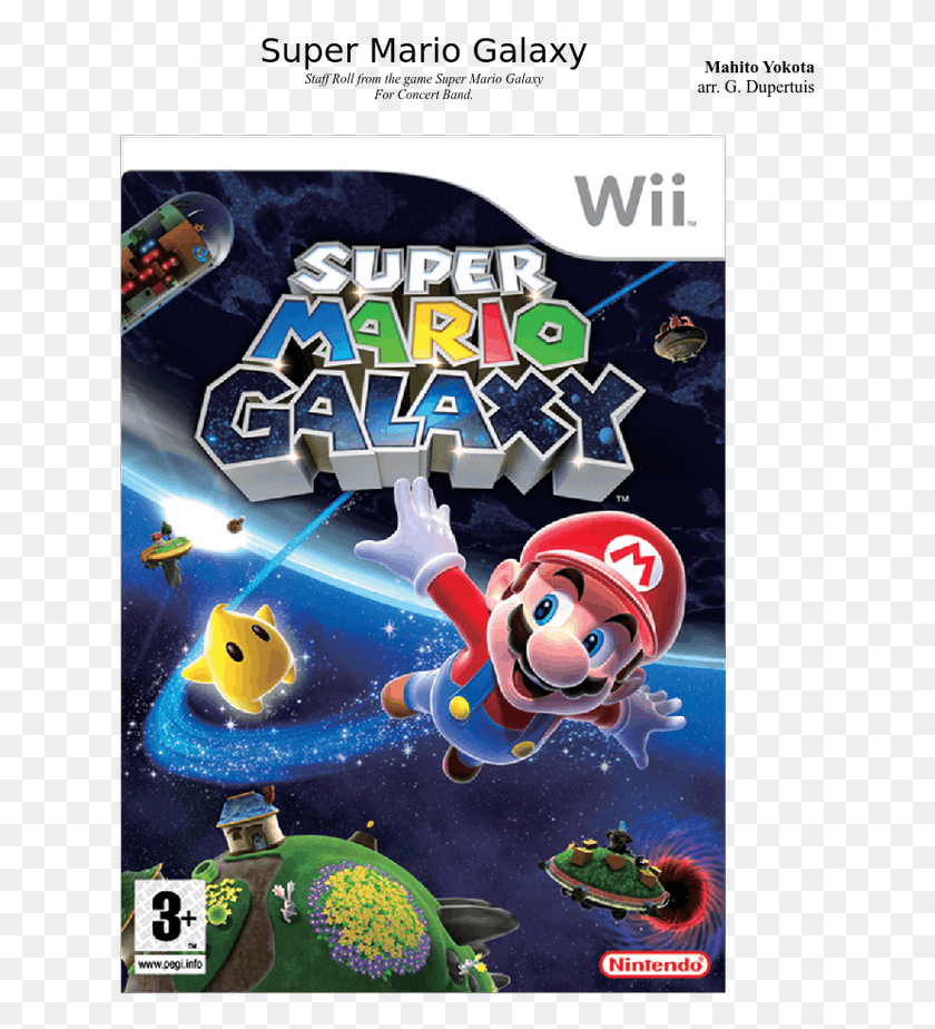 629x864 Super Mario Galaxy Wii Cover, Skateboard, Sport, Sports HD PNG Download