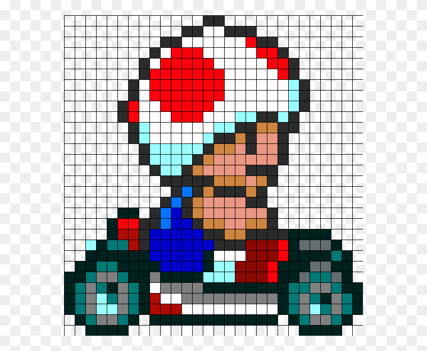 588x630 Super Mario Kart Toad Pixel Art, Pac Man, Городской, Графика Hd Png Скачать