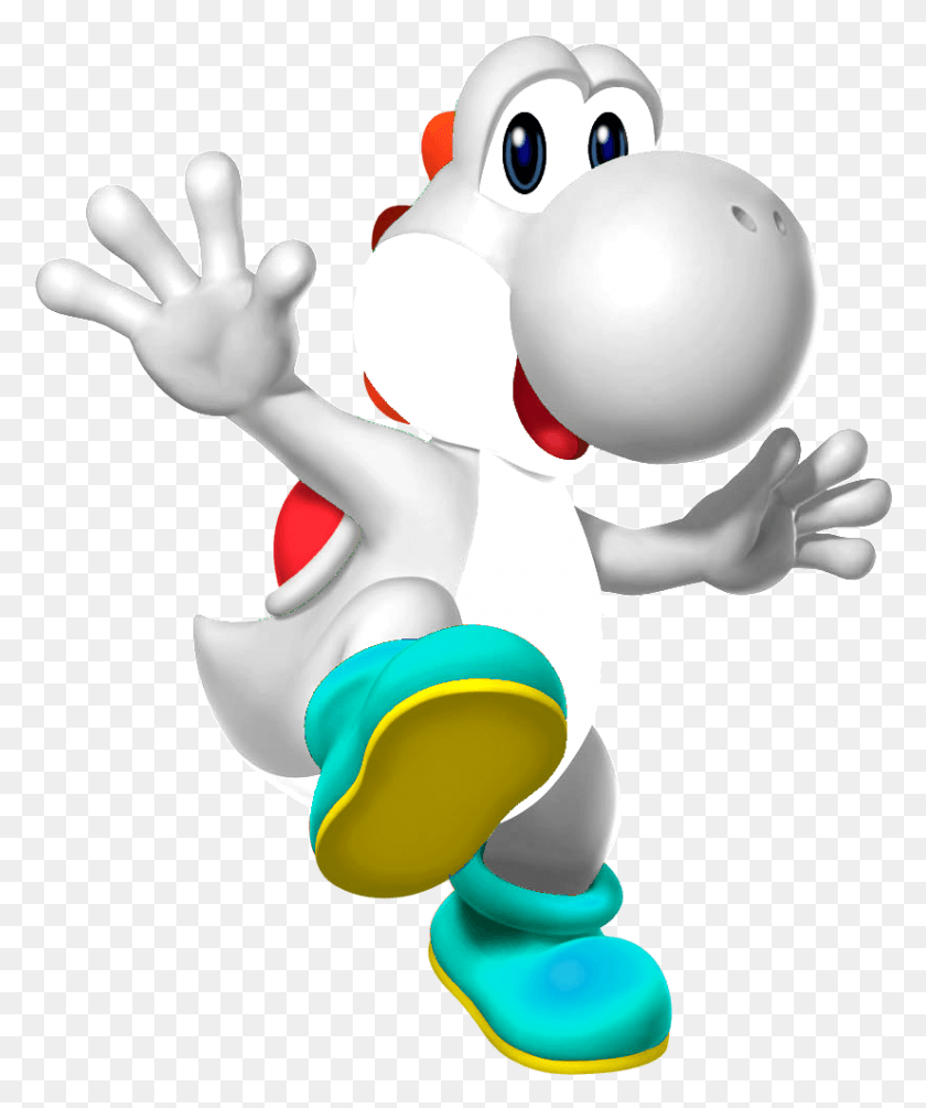 826x1001 Super Mario White Yoshi, Toy, Performer, Mascot HD PNG Download