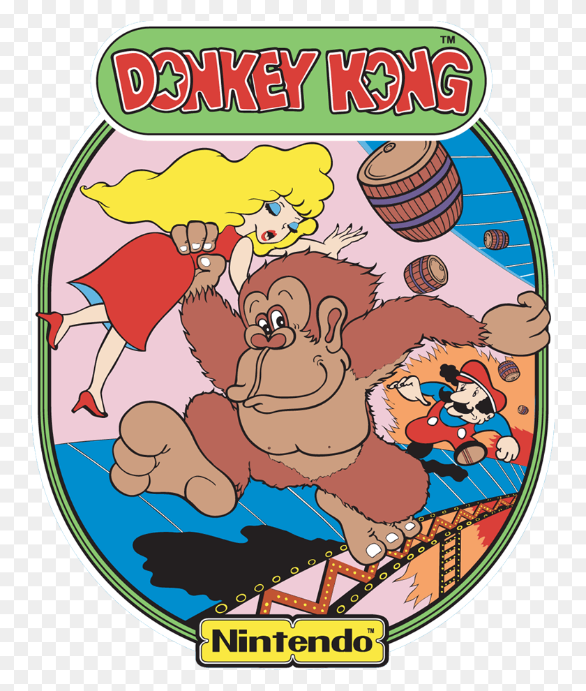 750x930 Super Mario Wiki Donkey Kong Arcade Decal, Этикетка, Текст, Плакат Hd Png Скачать