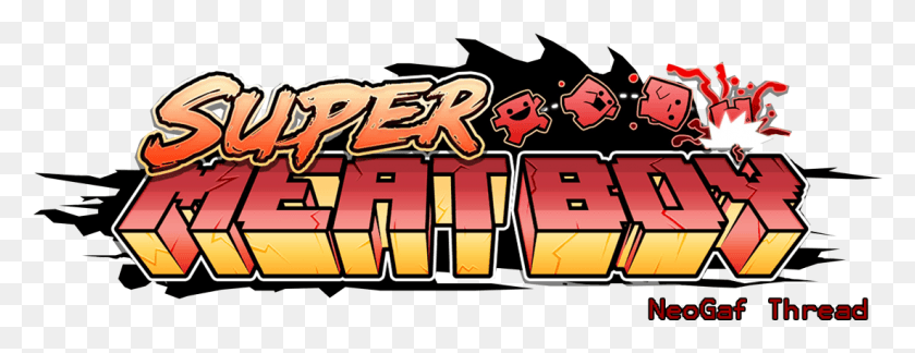 1101x374 Super Meat Boy Is A Game Where You Play As A Boy Without Super Meat Boy Logo, Pac Man, Dynamite, Bomb HD PNG Download