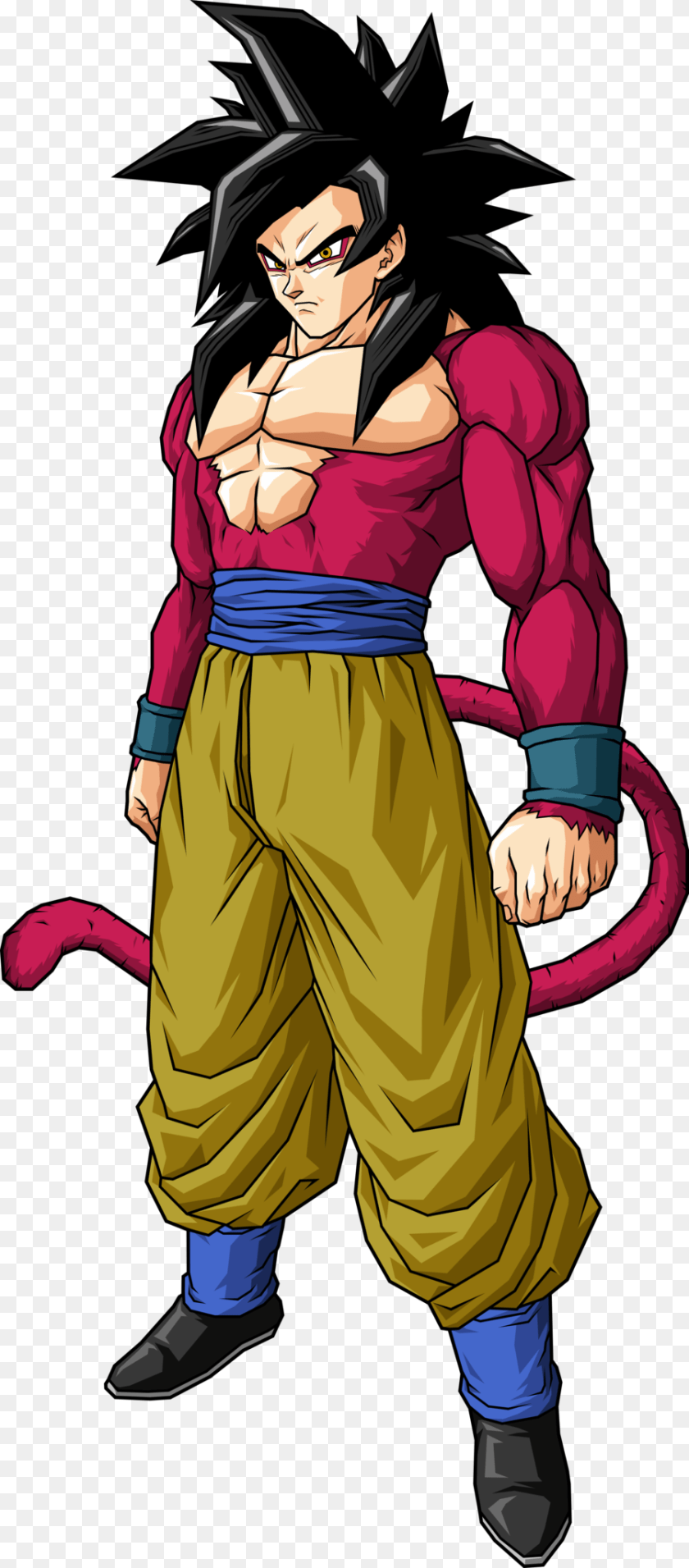 900x2047 Super Saiyan 4 Goku Vector, Book, Comics, Publication, Adult PNG